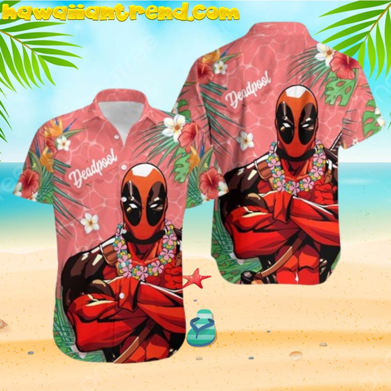 Deadpool Tropical Flower Summer Trip Hawaiian Shirt