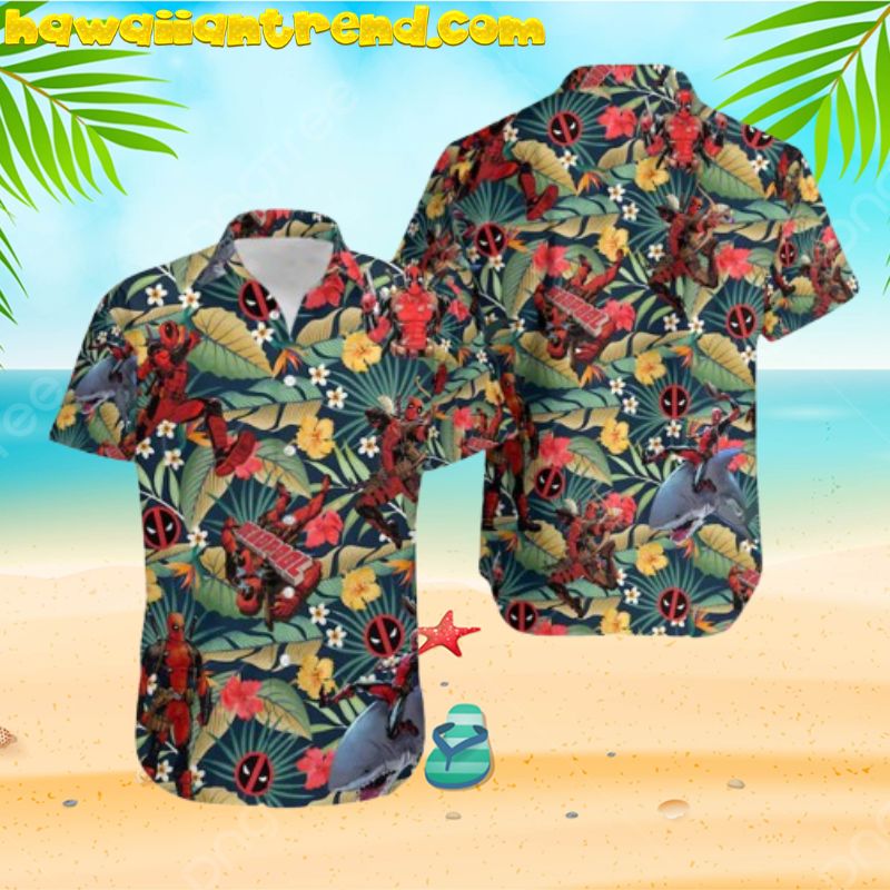 Deadpool Wade Wilson Tropical Summer Floral Hawaiian Shirt