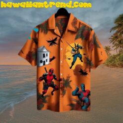 Deadpool Wolverine Halloween Hawaiian Shirt