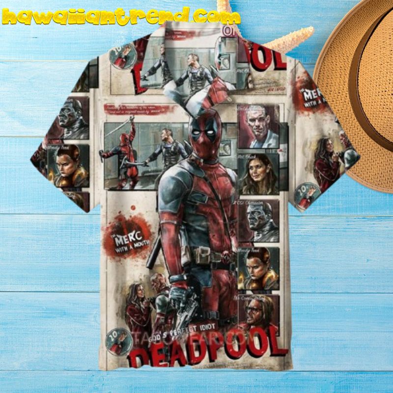 Gods Perfect Idiot Deadpool Hawaiian Shirt