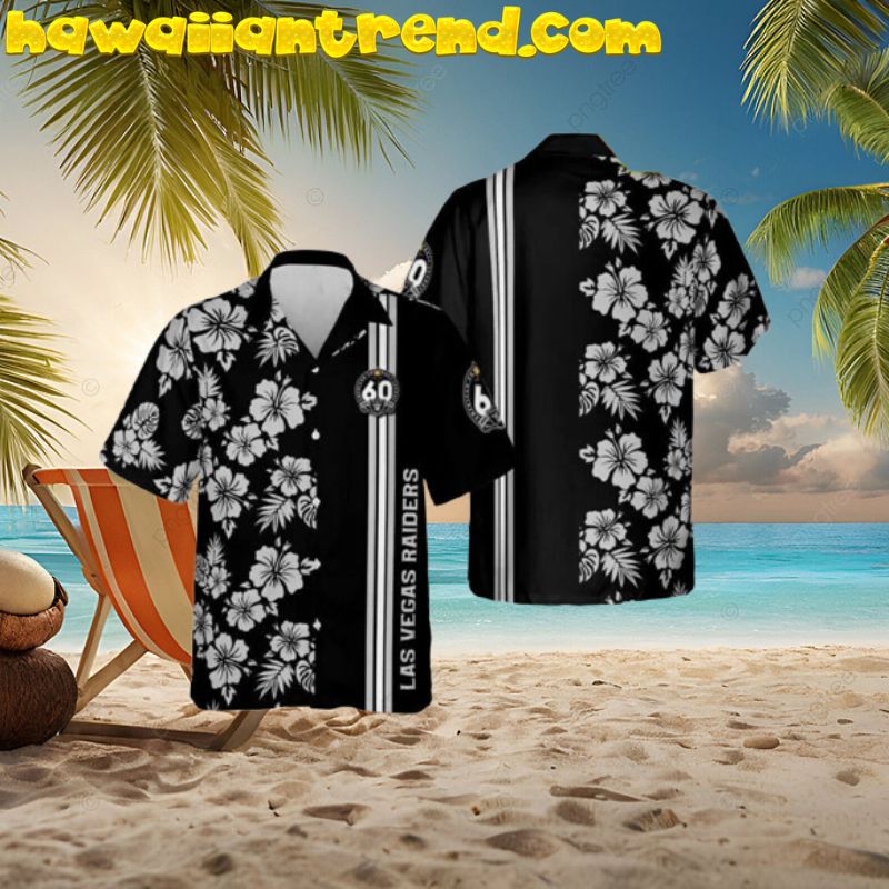 Las Vegas Raiders 60s Hot Summer Beach Hawaiian Shirt