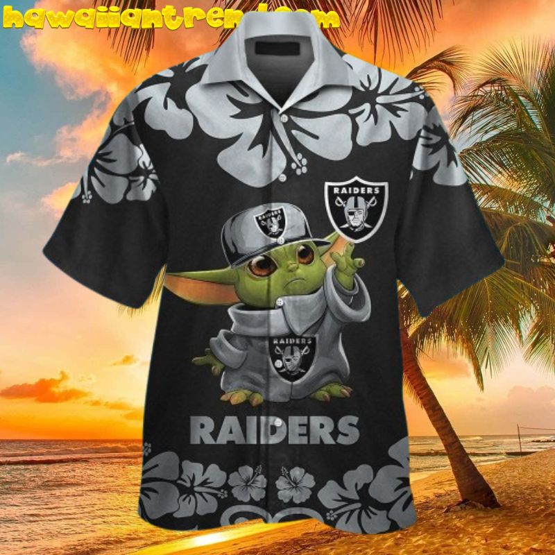 Las Vegas Raiders Baby Yoda Summer Hawaiian Shirt For Men And Women