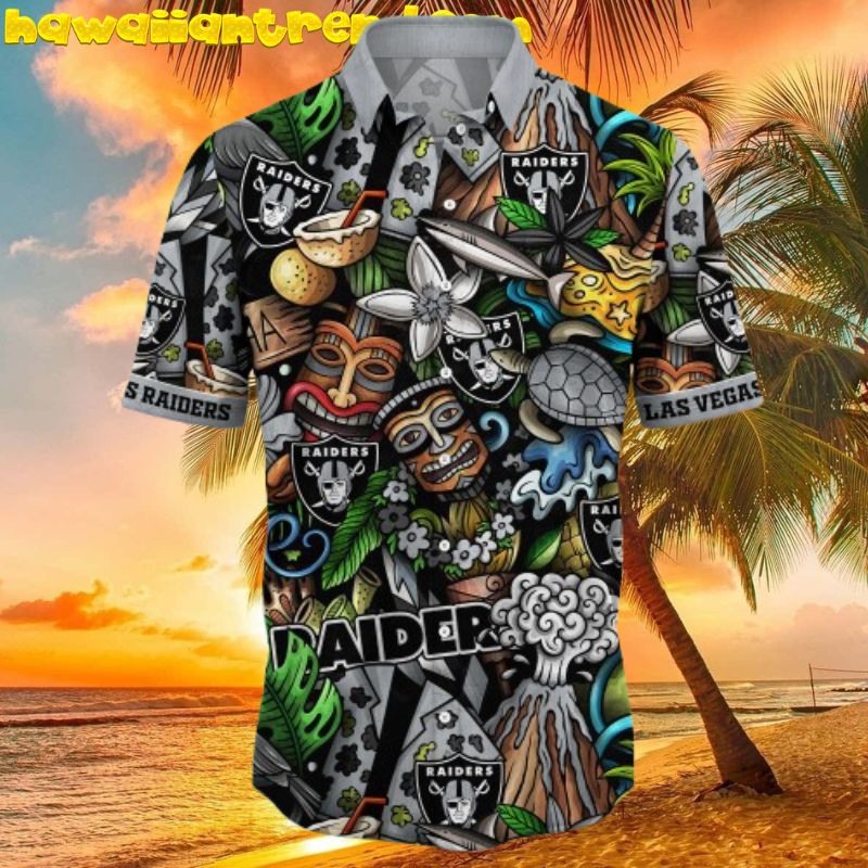 Las Vegas Raiders Island Adventure Hawaiian Shirt