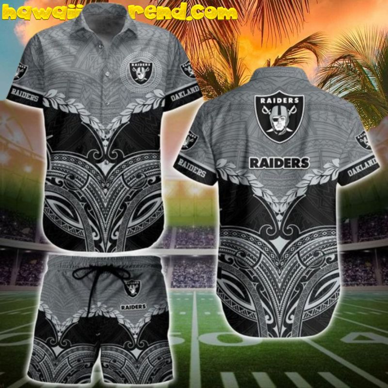 Las Vegas Raiders NFL Polynesian Pattern New Trends Hawaiian Shirt