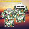 Las Vegas Raiders NFL Striped Hawaiian Shirt