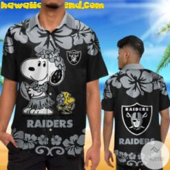 Las Vegas Raiders Snoopy And Woodstock Summer Hawaiian Shirt