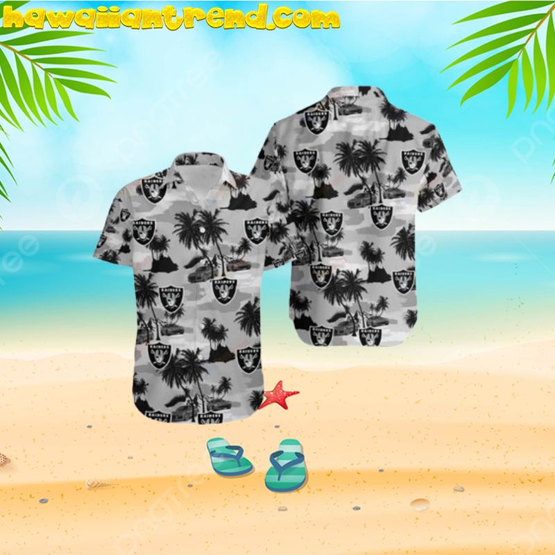 Nfl Oakland Raiders Coconut Tree Super Car Hawaiian Shirt