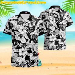 Oakland Raiders Hibicus Floral Aloha Summer Hawaiian Shirt