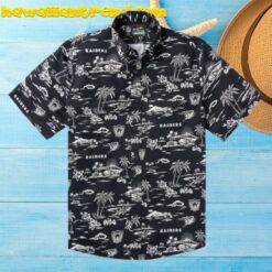Raiders NFL Throwback Performance Button Up Hawaiian Shirt