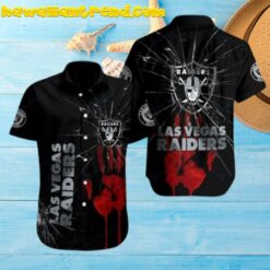 Scarlet Splash Las Vegas Raiders Hawaiian Shirt