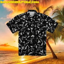 Star Trek The Space Ship Galaxy Black Hawaiian Shirt
