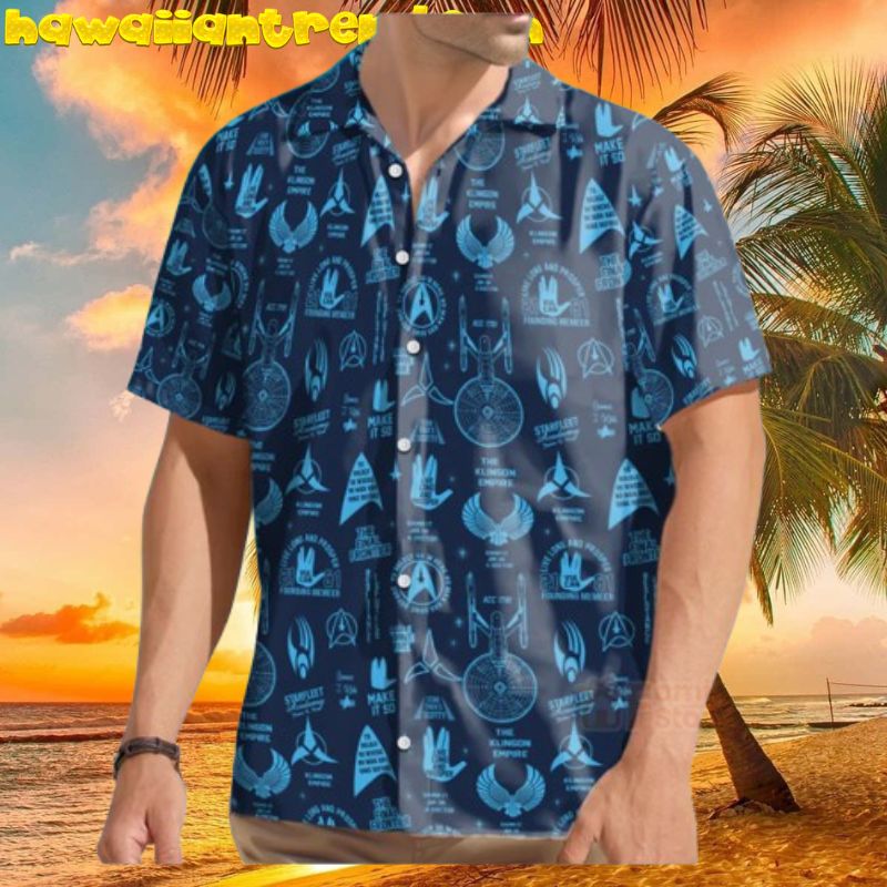 Star Trek Trekkie SaTr Pattern Hawaiian Shirt
