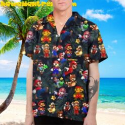Super Mario Funny Time Flying Hawaiian Shirt