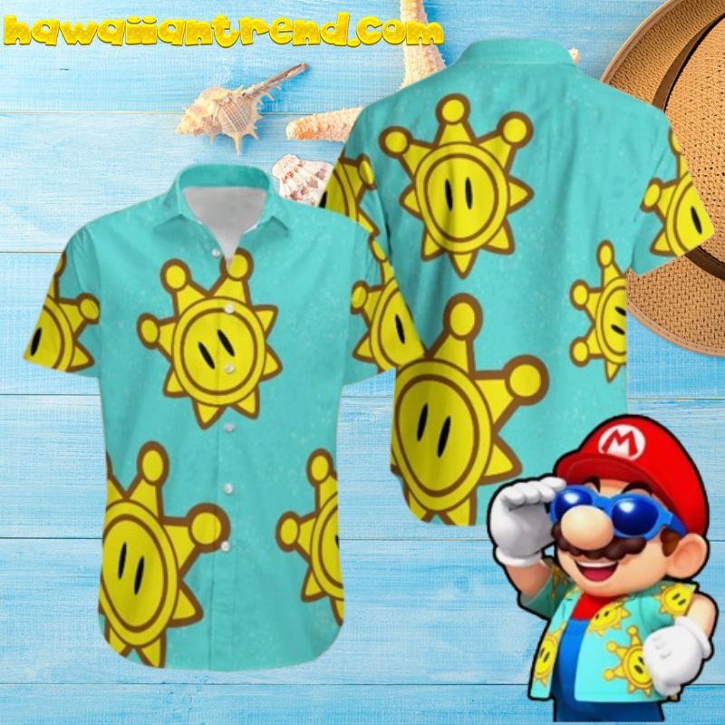 Super Mario Sunshine Smiling Hawaiian Shirt