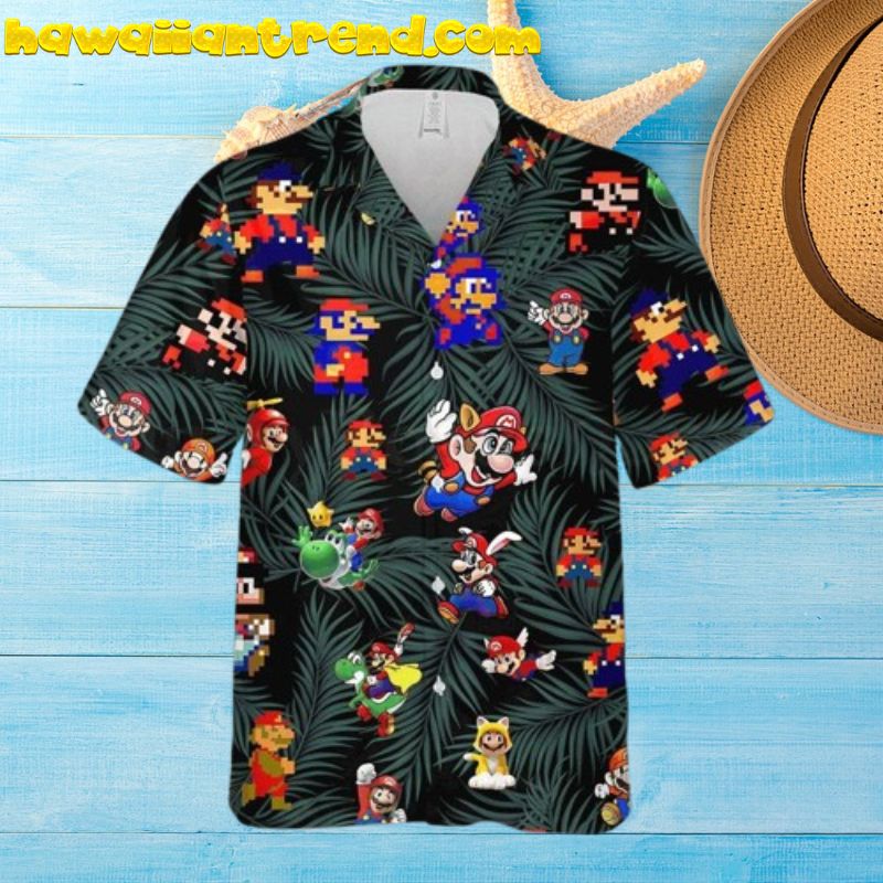 Super Mario Tropical Forest Classic Hawaiian Shirt