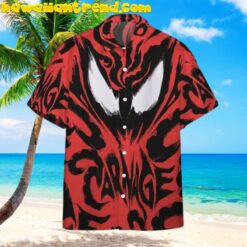 Venom Carnage Red Symbiote Eyes Hawaiian Aloha Shirt