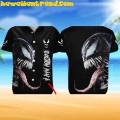 Venom Horror Halloween Custom Name Hawaiian Shirt