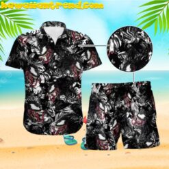 Venom The Last Dance Spider Man Button Up Hawaiian Shirt