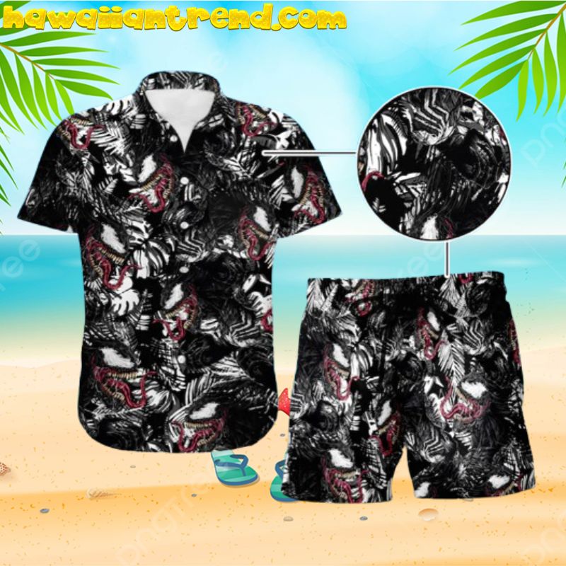 Venom The Last Dance Spider Man Button Up Hawaiian Shirt