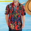 Venom Versus Riot Fighting Black Hawaiian Aloha Shirt