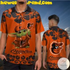 Baltimore Orioles Baby Yoda Hawaiian Shirt