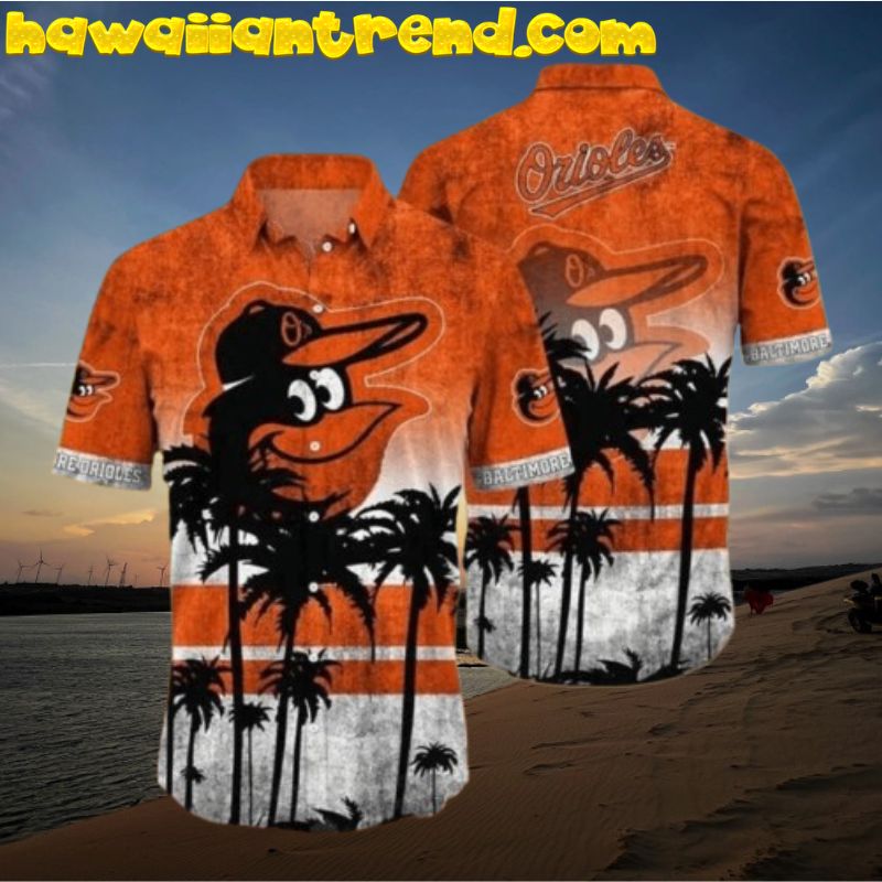 Baltimore Orioles Coconut Tropical Forest Aloha Hawaiian Shirt