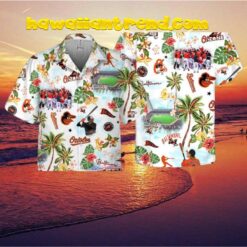 Baltimore Orioles Funny Player and Stadium Hawaiian Shirt
