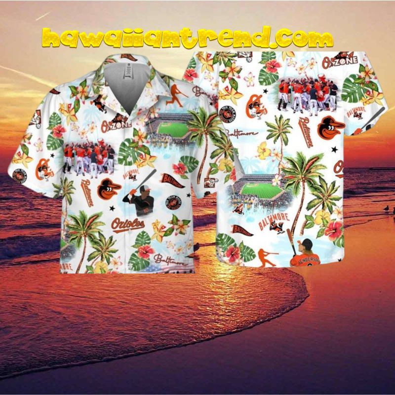 Baltimore Orioles Funny Player and Stadium Hawaiian Shirt