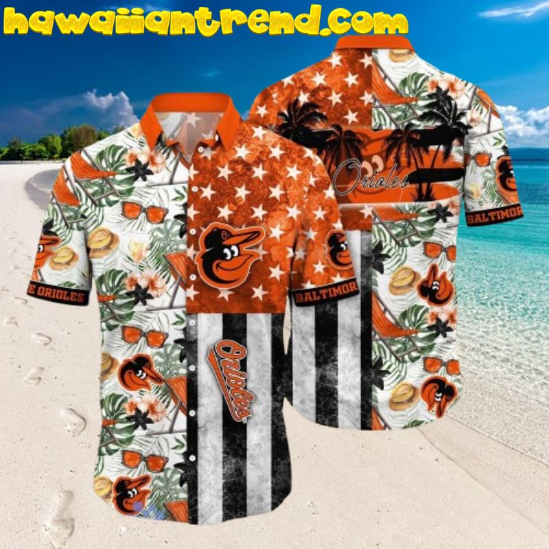 Baltimore Orioles Mlb Flower Funny Summer Beach Pattern Aloha Hawaiian Shirt