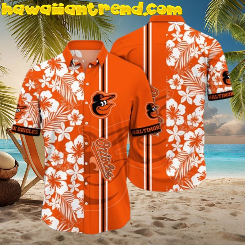 Baltimore Orioles MLB Hawaiian Shirt Straw Hatstime Aloha Shirt