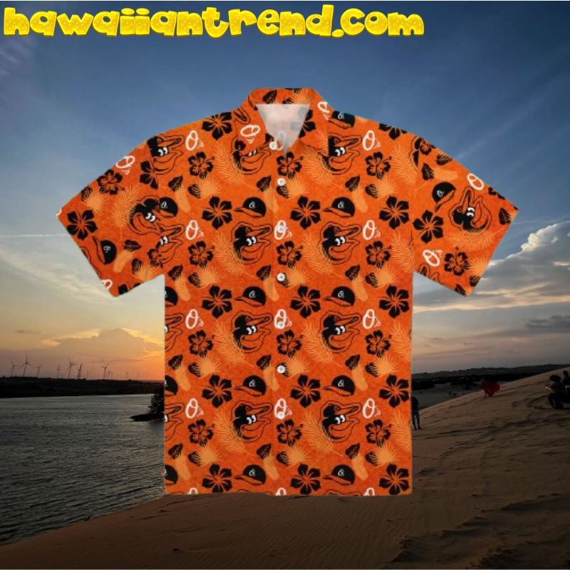 Baltimore Orioles MLB Summer Scratch Bear Tropical Leafs Hawaiian Shirt
