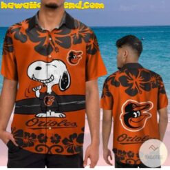 Baltimore Orioles X Snoopy Hawaiian Shirt