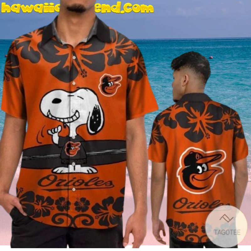 Baltimore Orioles X Snoopy Hawaiian Shirt