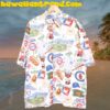 Chicago Cubs Baby Yoda Short Sleeve Button Up Hawaiian Shirt