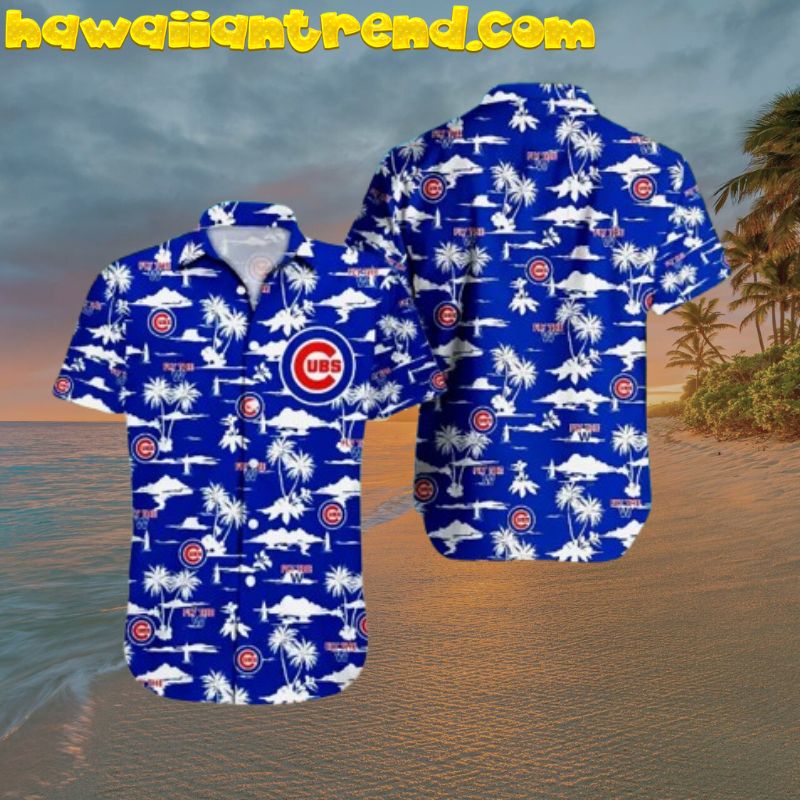 Chicago Cubs Baseball Coconut Tropical Island Aloha Hawaiian Shirt