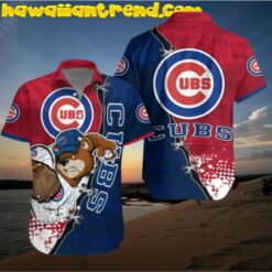 Chicago Cubs Power Pitcher Mascot Hawaiian Shirt