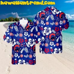 Chicago Cubs Tropical Floral Baseball Team Aloha Hawaiian Shirt