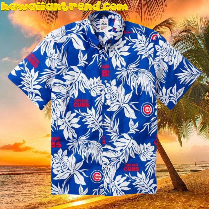 Chicago-Cubs Baseball Major League Vintage Red Pattern Hawaiian Shirt