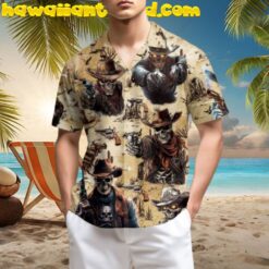 Cowboy Skull Western Gothic Style Hawaiian Shirt