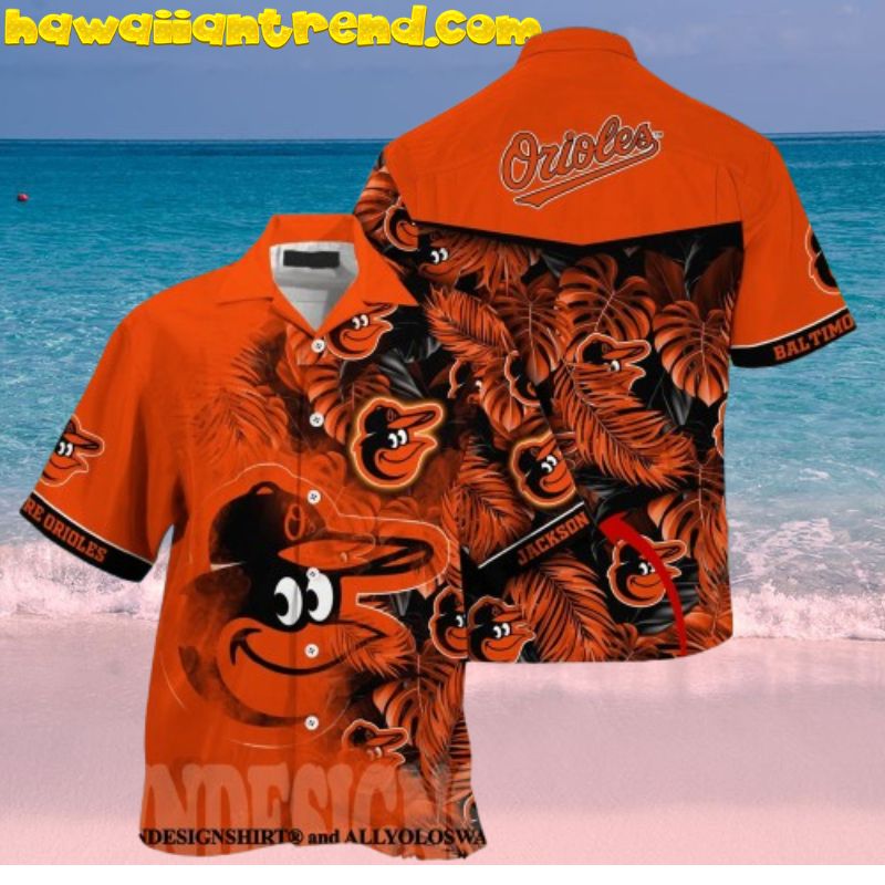 Custom Name Baltimore Orioles MLB Full Print 3D Hawaiian Shirt