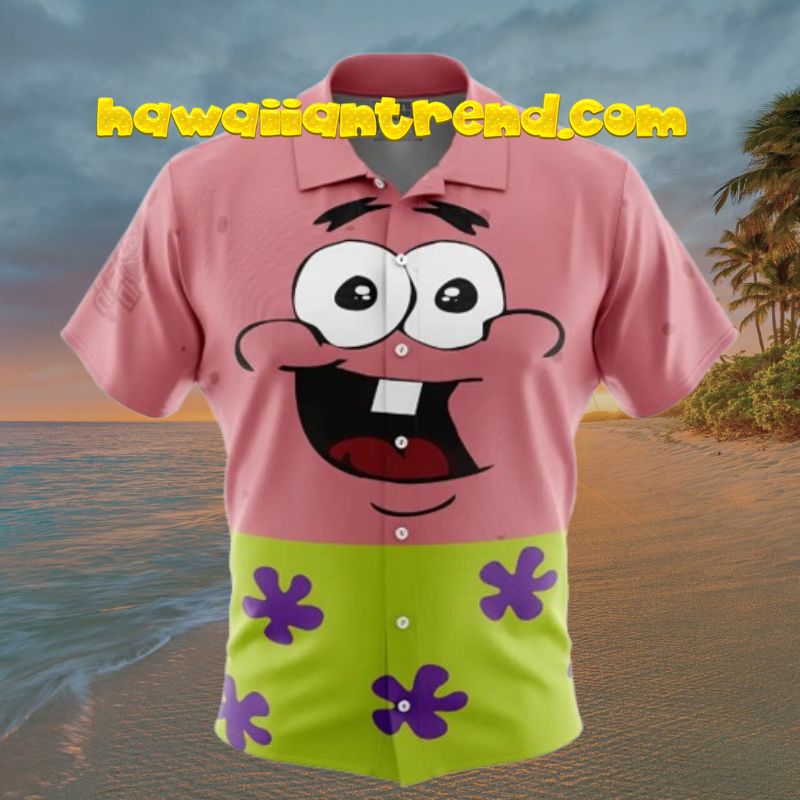 Cute Patrick Star Clothing Spongebob Squarepants Button Up Hawaiian Shirt