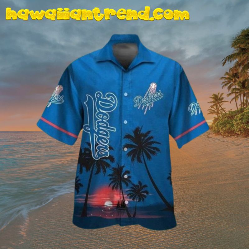 Dodgers Island Breeze Sunset Hawaiian Shirt
