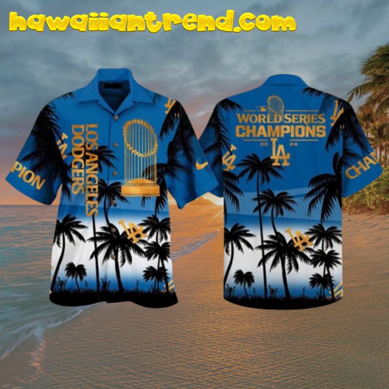 Dodgers World Series Champions Aloha Summer Hawaiian Shirt And Short