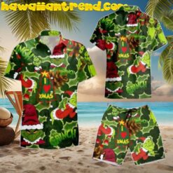 Grinch I Love Xmas Hawaiian Shirt And Short