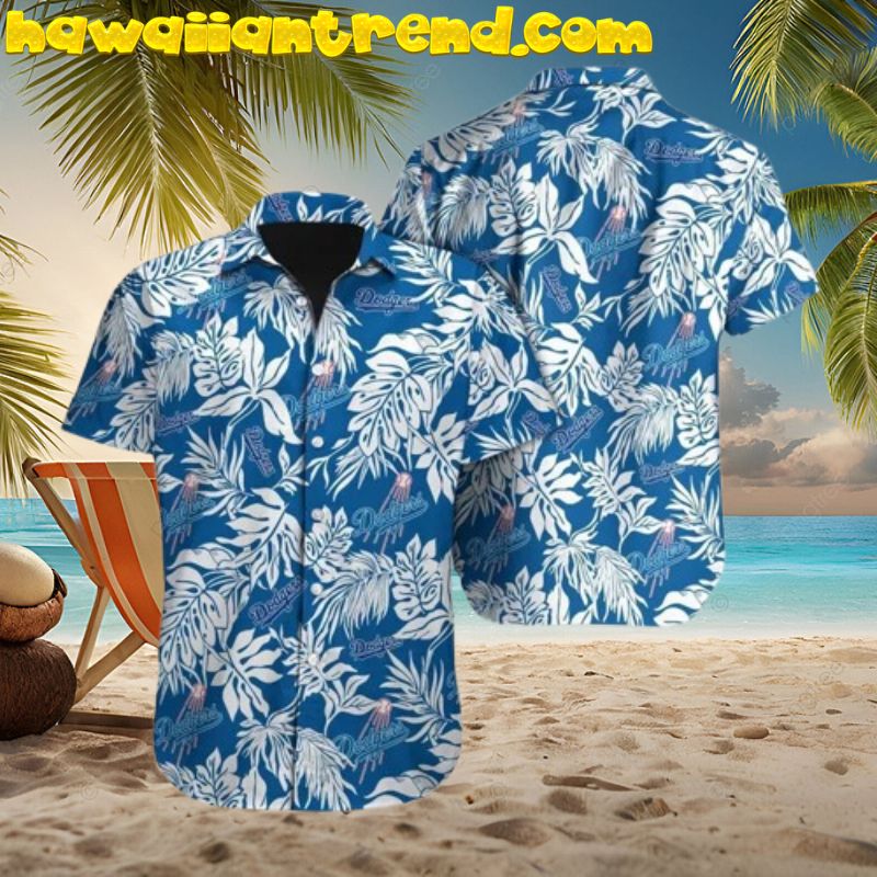 LA Dodgers Baseball Team Tropical Leafs Summer Hawaiian Shirt