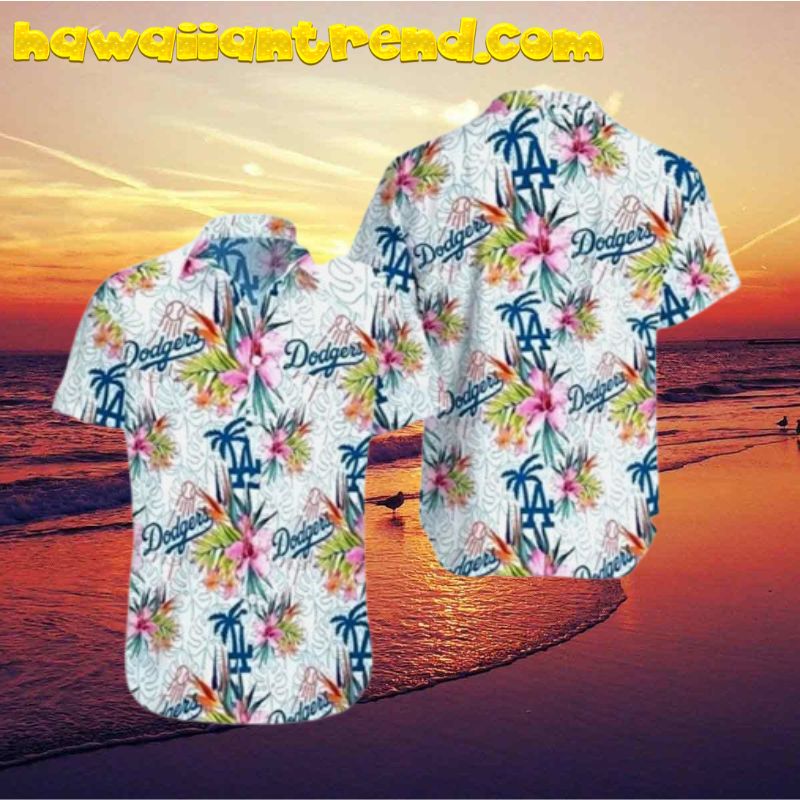 LA Dodgers Welcome Summer Tropical Flower Hawaiian Shirt