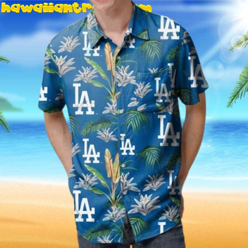 Los Angeles Dodgers Banana Tree Logo Pattern Hawaiian Shirt
