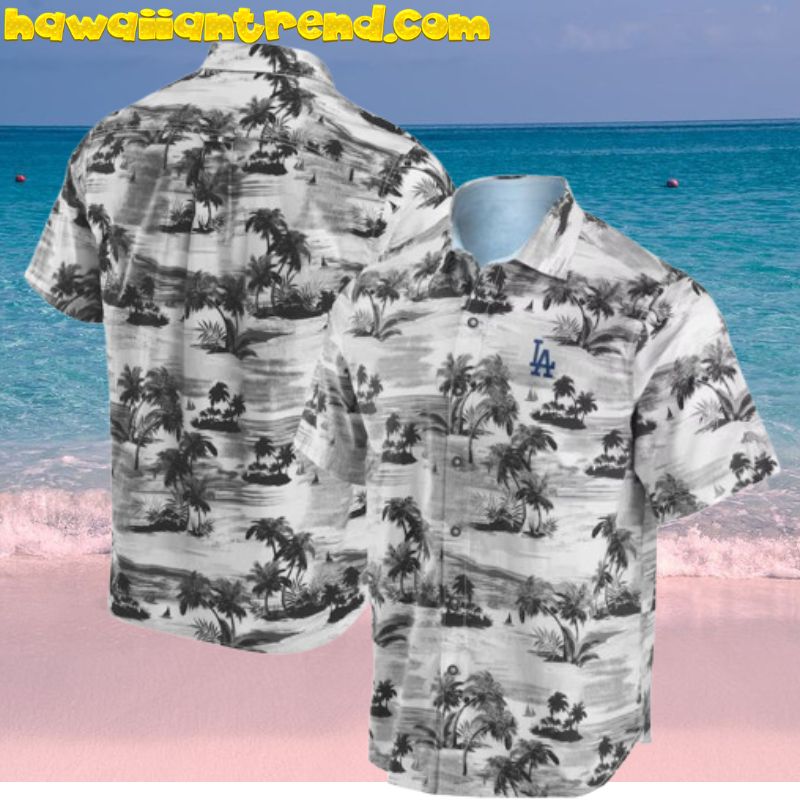 Los Angeles Dodgers Tropical Island Horizons 90s Vintage Hawaiian Shirt