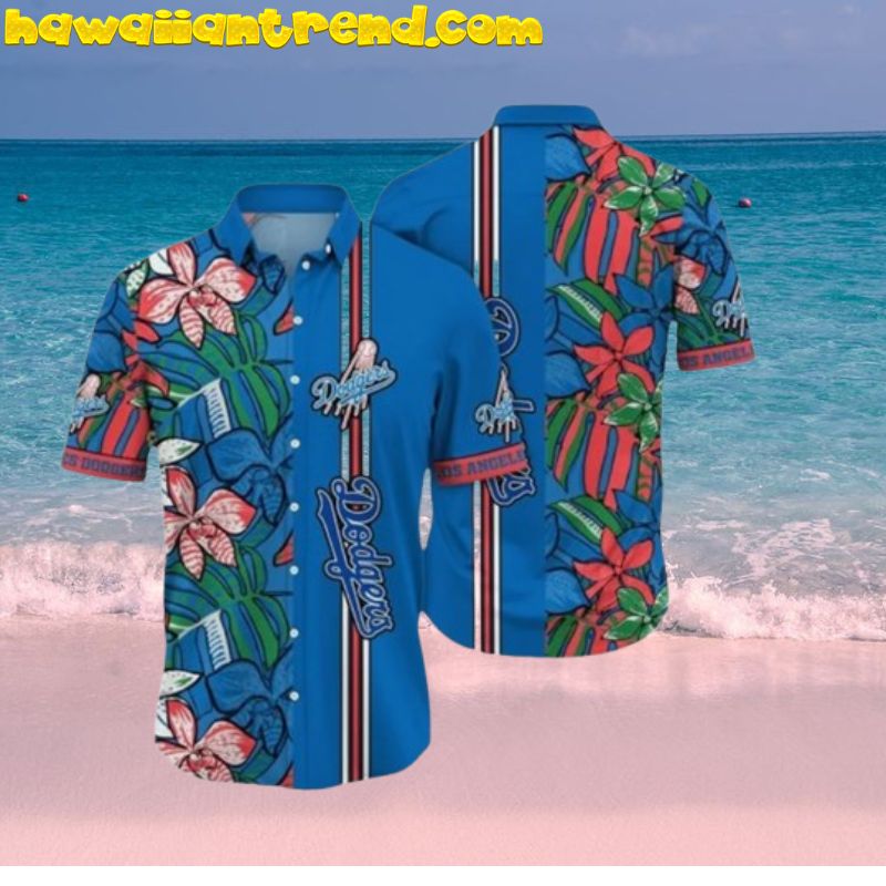 Los Angeles Dodgers Tropical Splash Hawaiian Shirt