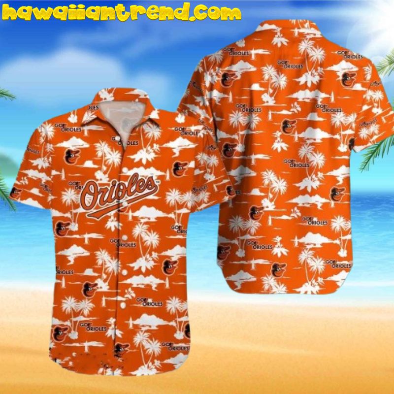 Mlb Baltimore Orioles Special Tropical Floral Hawaiian Shirt